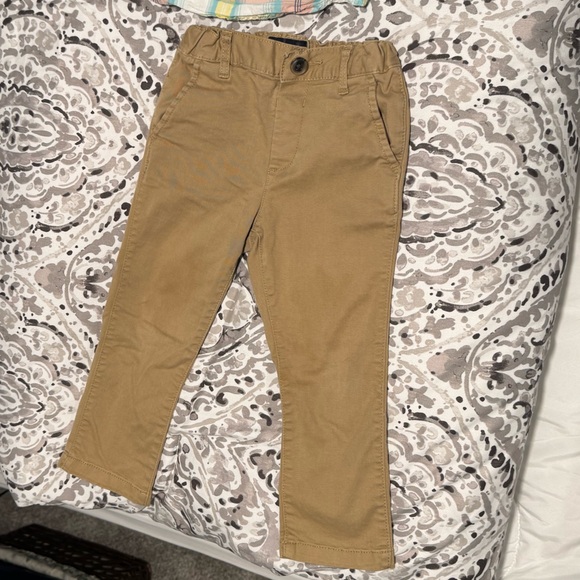 Easter Casual Dress outfit Toddler Boys 3T Long sleeve button up shirt & khakis - Picture 9 of 15